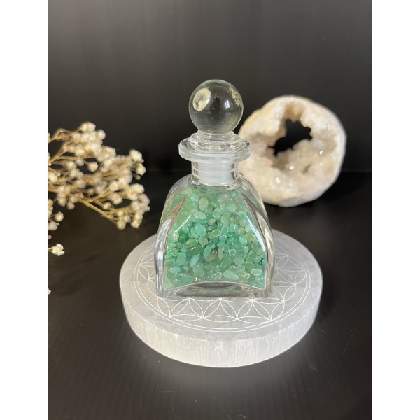 Flacon en verre chips Aventurine - Brésil - 90g