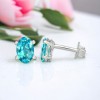 Boucles d'Oreilles Apatite Blue Neon