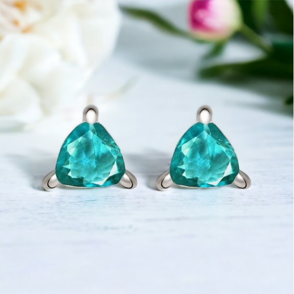 Boucles d'Oreilles Apatite Blue Neon