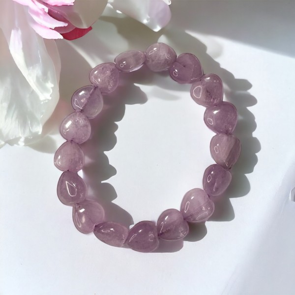 Bracelet Kunzite Coeur - Qualité AAA