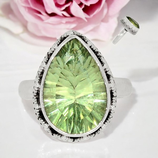 Bague Prasiolite - Poire