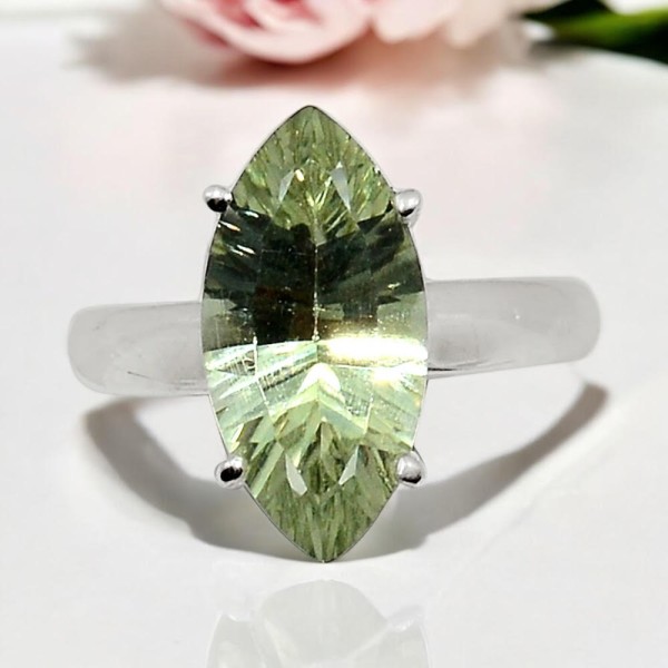 Bague Prasiolite - Marquise