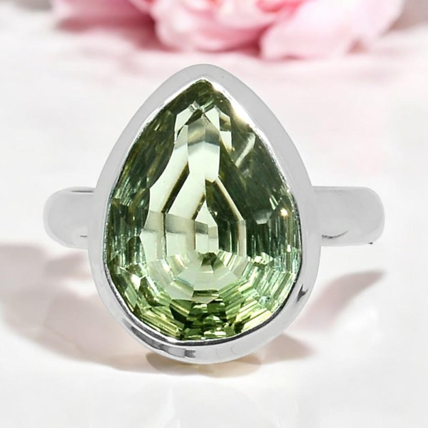 Bague Prasiolite - Poire