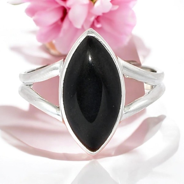 Bague Onyx Noire - Amande