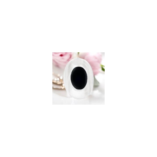 Bague Onyx Noire - Ovale