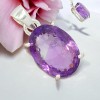 Pendentif Amethyste Facetté - Ovale