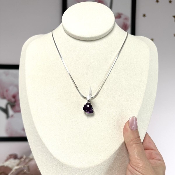 Pendentif Amethyste Facetté